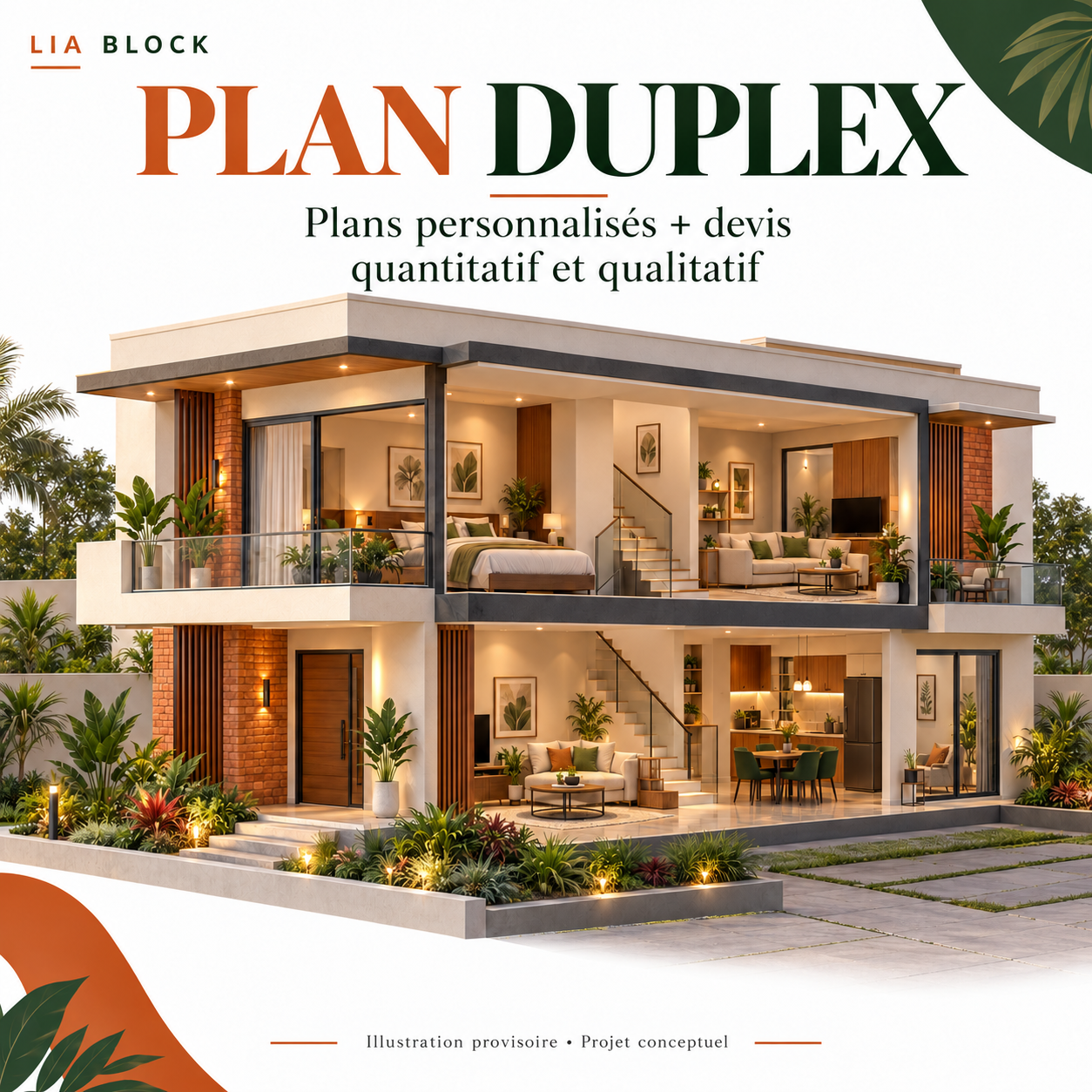 Plans personnalisés et devis quantitatif et qualitatif — Duplex